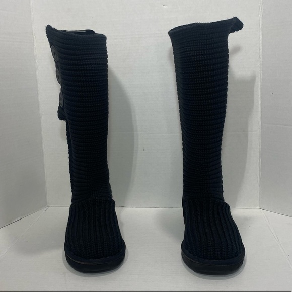 Mark Stone whistler knit GENUINE SHEEPSKIN cardy ugg boots Ladies 8 1/2 - Picture 5 of 9